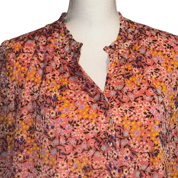 NWT Adyson Parker Floral Pink Blouse, sz 2X - Picture 6 of 13